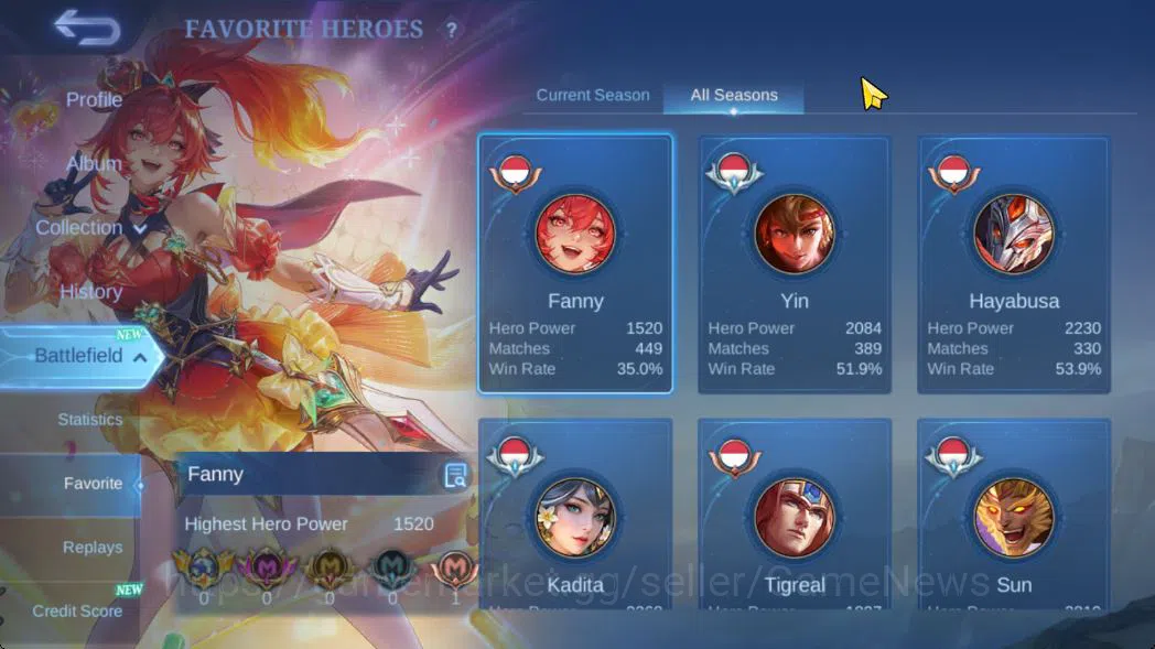 Mobile Legends: Bang Bang Accounts Hero 95|Skin 171|Natalia Collector,Claude M6,Julia image 19