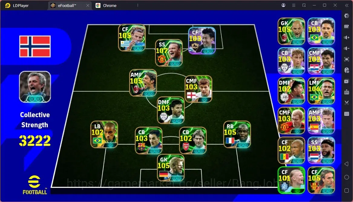 eFootball Accounts Legends & Iconic Players Mobile|PW 3222|Son Showtime,Thuram,Rooney,Neymar,Batistuta Epic, Okahn,Rui 1