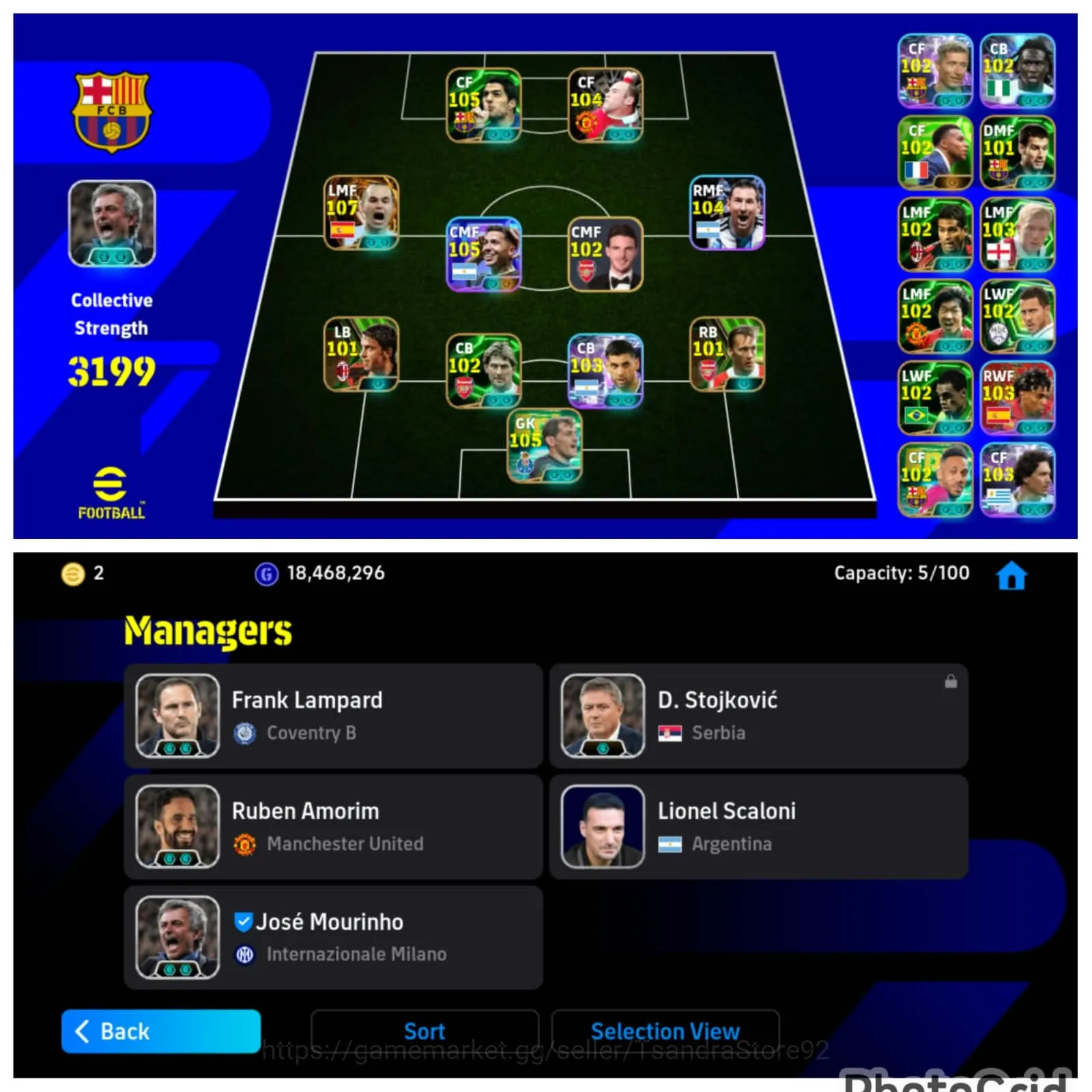 eFootball Accounts Legends & Iconic Players #14 Collective 3199+ Messi X Yamal X Suarez X Rooney X Mbappe X Hazard X Scholes 1