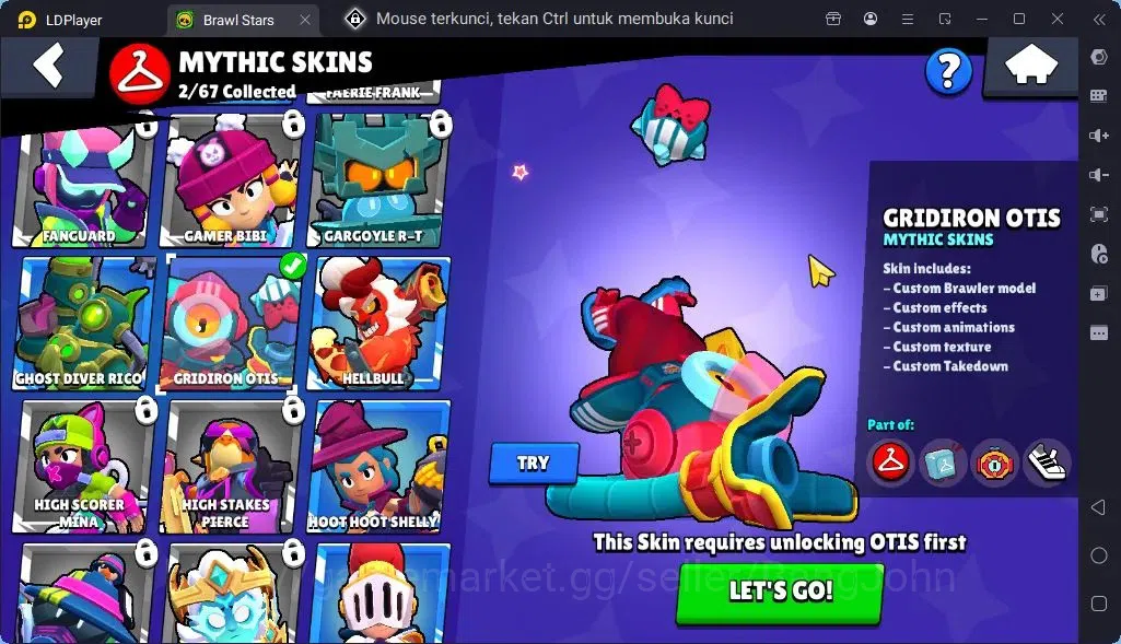 Brawl Stars Accounts Global |Trophy 2644 | Brawler 31, 2 Max 2Max with Supercharge | Skins 2 Mythic,5 Epic|Bling 11