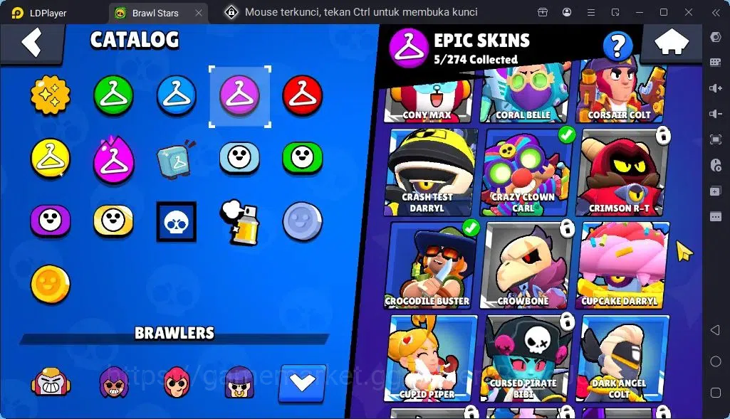 Brawl Stars Accounts Global |Trophy 2644 | Brawler 31, 2 Max 2Max with Supercharge | Skins 2 Mythic,5 Epic|Bling 7