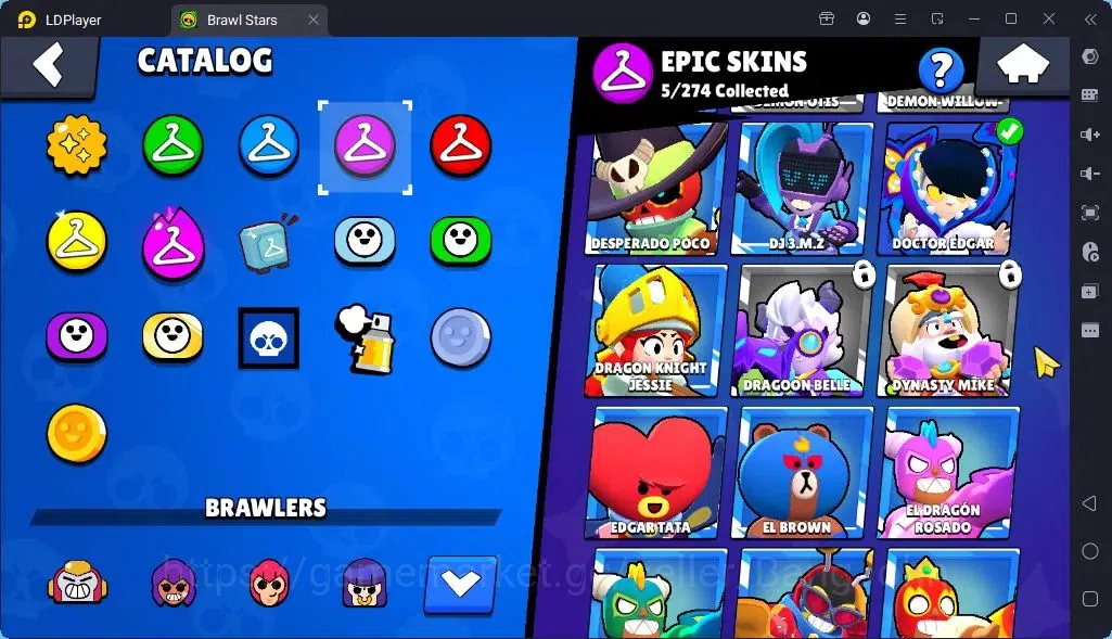 Brawl Stars Accounts Global |Trophy 2644 | Brawler 31, 2 Max 2Max with Supercharge | Skins 2 Mythic,5 Epic|Bling 8