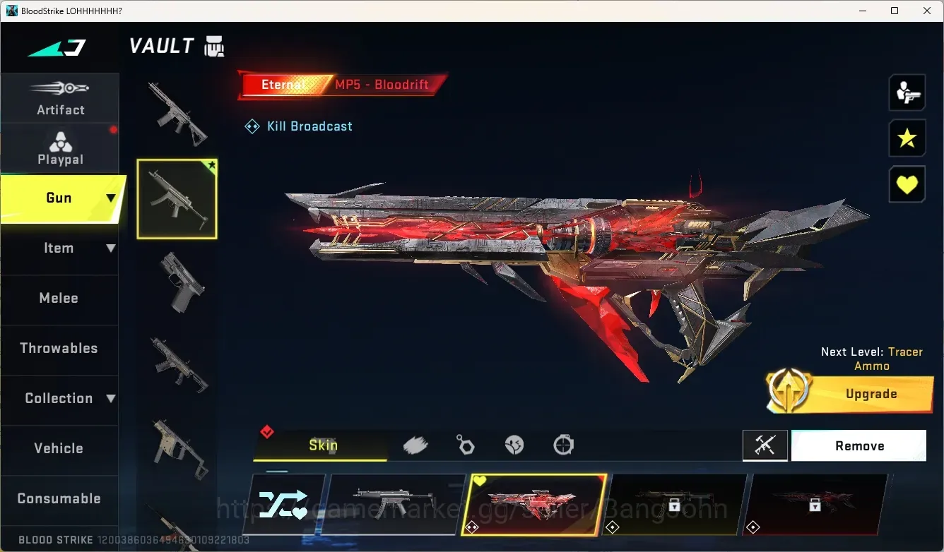 Blood Strike Accounts Others ASIA | 2 Eternal: MP5-Bloodrift Lv.2, MP7-Tidesong Lv.2| 2 Ultra Melee: The Iron-, Butterfly 1