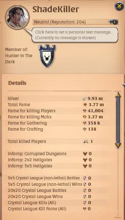 Albion Online Accounts ASIA | 3,77M Total Fame - 9,93M Silver|T8 Fiber Ha image 1