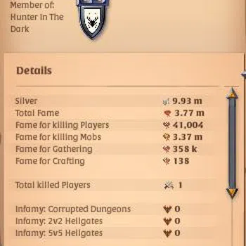 Albion Online Accounts Mid-Tier ASIA | 3,77M Total Fame - 9,93M Silver|T8 Fiber Harvester Tool - T7 QuarterStaff Build|Many