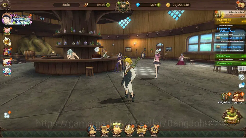 The Seven Deadly Sins: Grand Cross Accounts ASIA|2.8M CC|DM 369|Full collab FF Shinra 2/6|5 UR image 1