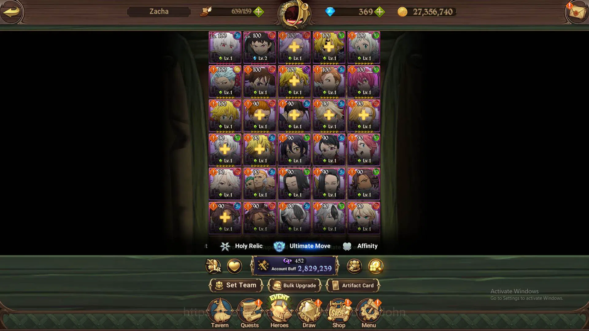 The Seven Deadly Sins: Grand Cross Accounts ASIA|2.8M CC|DM 369|Full collab FF Shinra 2/6|5 UR image 10