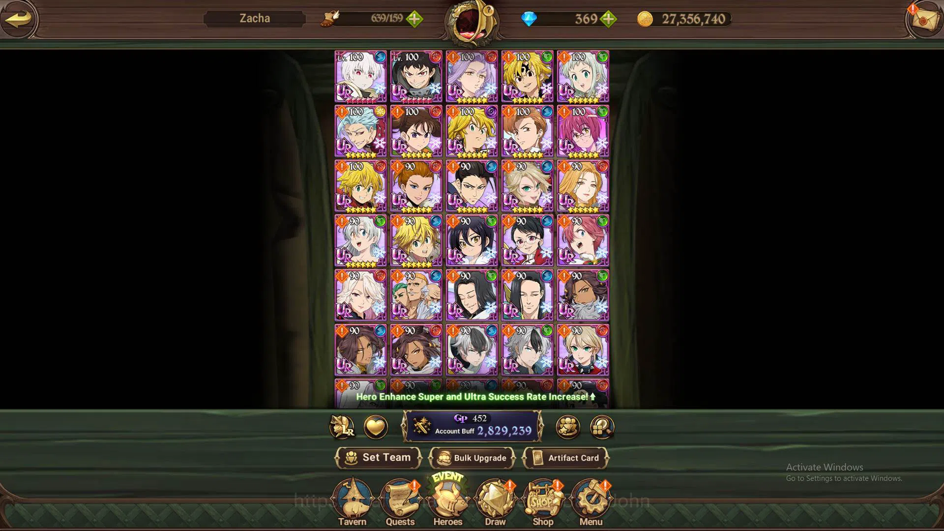 The Seven Deadly Sins: Grand Cross Accounts ASIA|2.8M CC|DM 369|Full collab FF Shinra 2/6|5 UR image 11