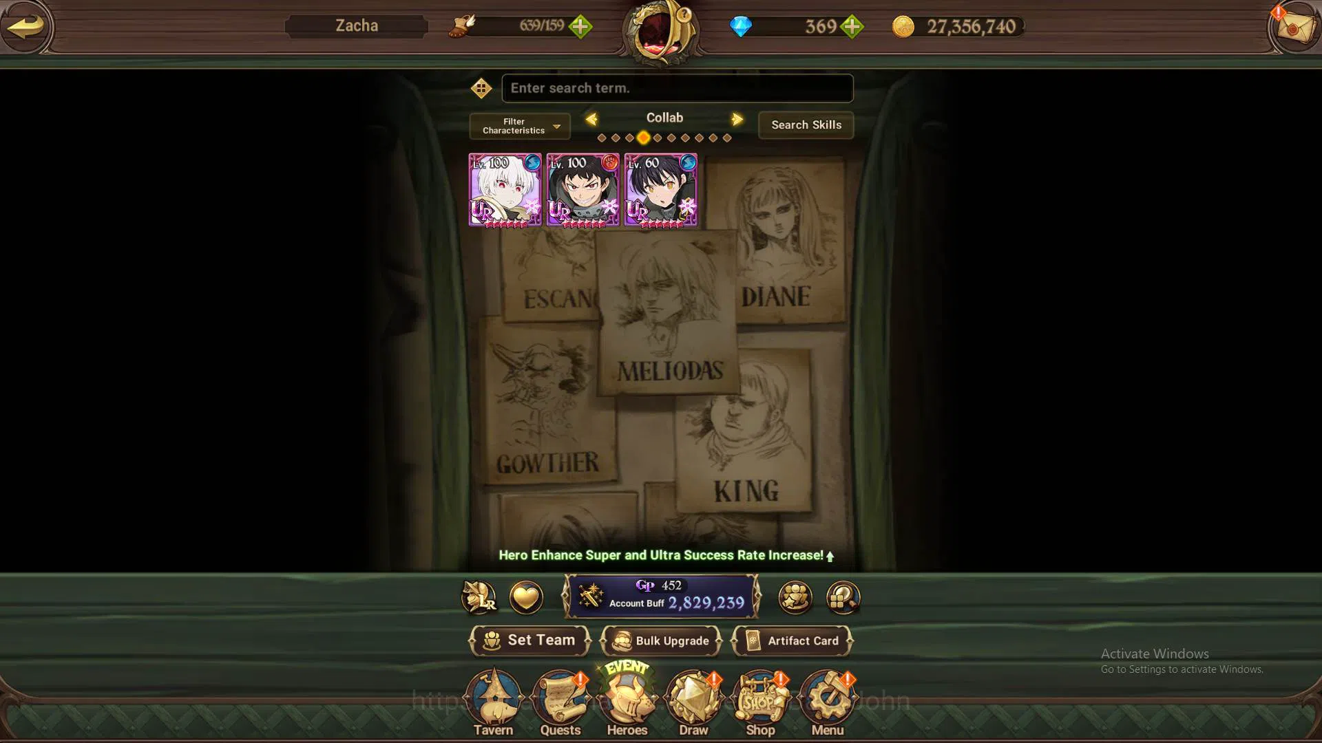 The Seven Deadly Sins: Grand Cross Accounts ASIA|2.8M CC|DM 369|Full collab FF Shinra 2/6|5 UR image 12