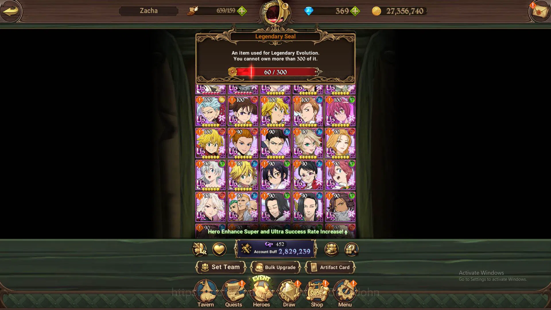 The Seven Deadly Sins: Grand Cross Accounts ASIA|2.8M CC|DM 369|Full collab FF Shinra 2/6|5 UR image 13