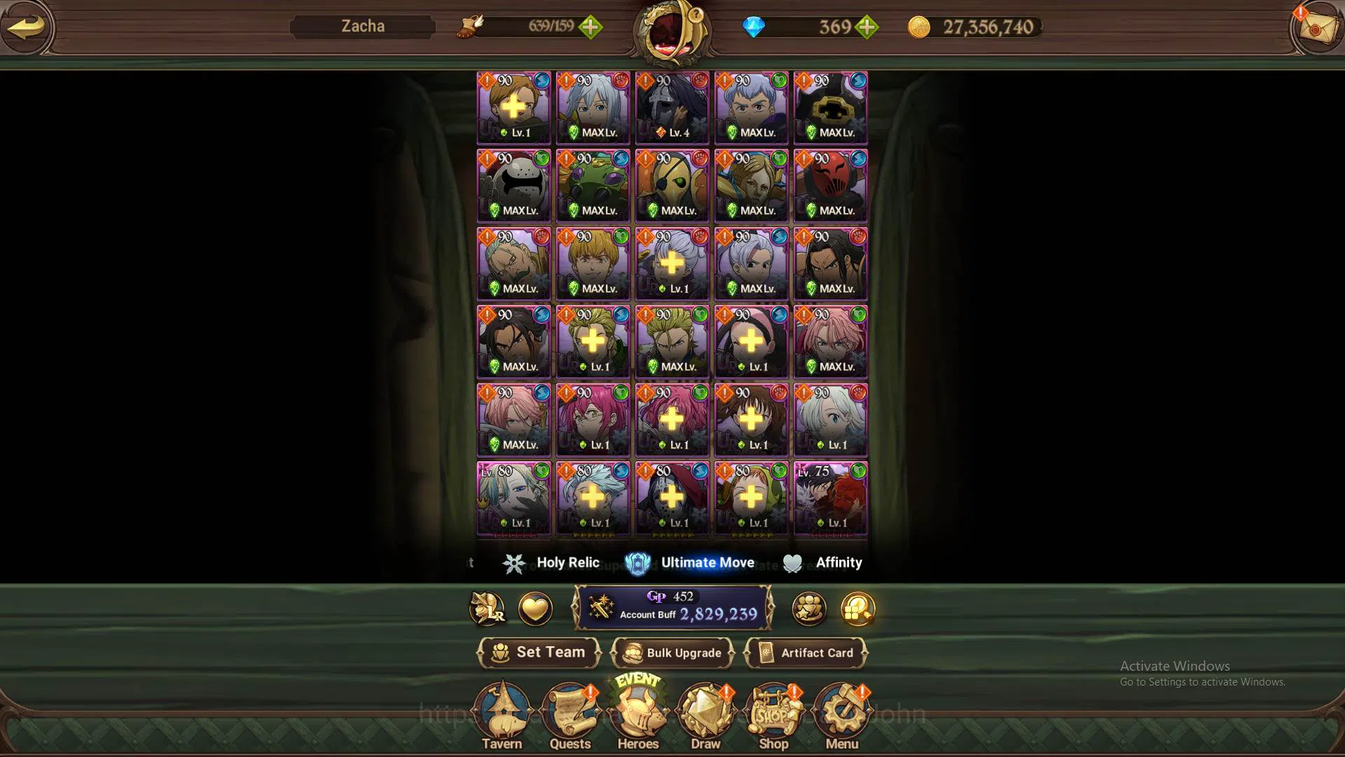 The Seven Deadly Sins: Grand Cross Accounts ASIA|2.8M CC|DM 369|Full collab FF Shinra 2/6|5 UR image 8