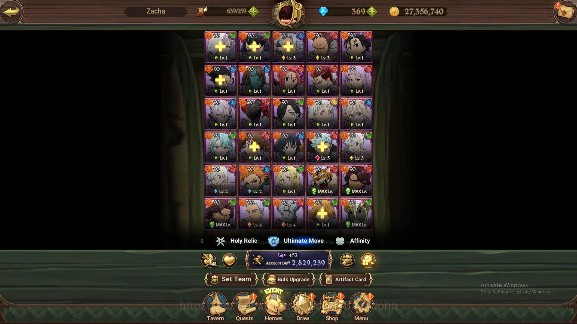 The Seven Deadly Sins: Grand Cross Accounts ASIA|2.8M CC|DM 369|Full collab FF Shinra 2/6|5 UR image 9