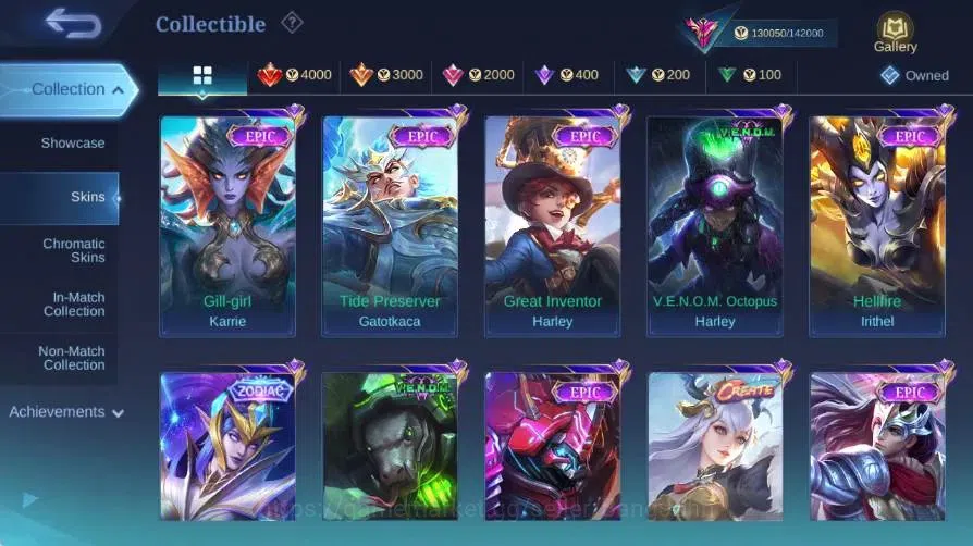 Mobile Legends: Bang Bang Accounts Global|Skin 454|Exalted|Legend Franco|K.O.F Karina image 13