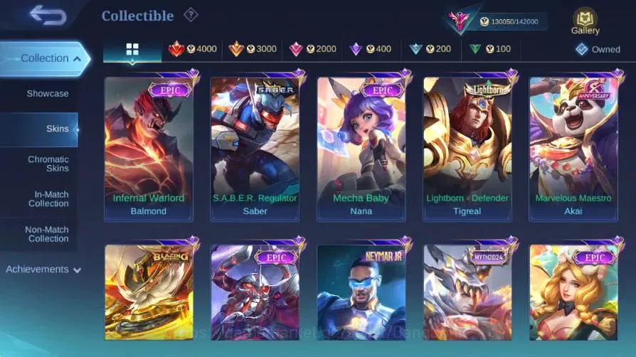 Mobile Legends: Bang Bang Accounts Global|Skin 454|Exalted|Legend Franco|K.O.F Karina image 18