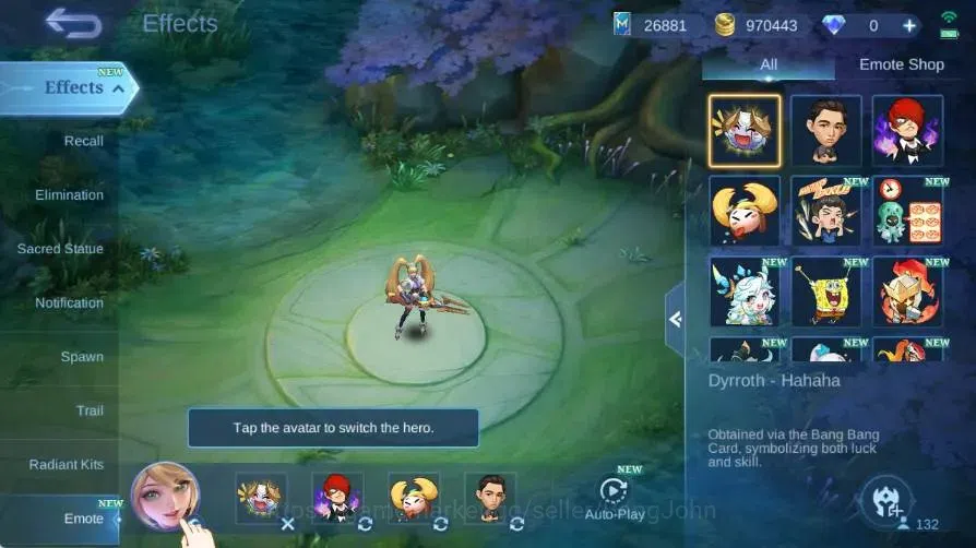 Mobile Legends: Bang Bang Accounts Global|Skin 454|Exalted|Legend Franco|K.O.F Karina image 2