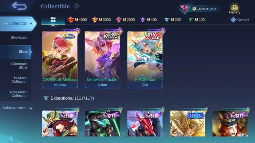 Mobile Legends: Bang Bang Accounts Global|Skin 454|Exalted|Legend Franco|K.O.F Karina image 5
