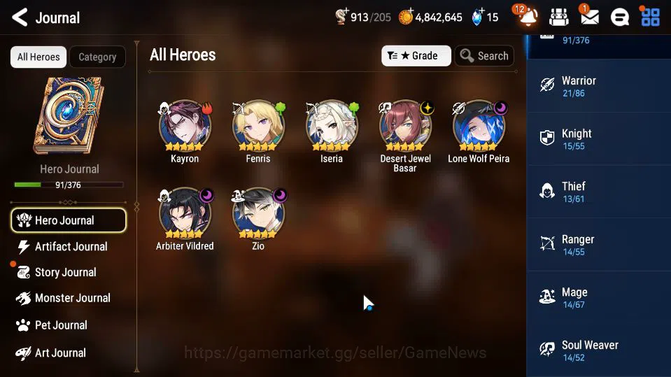 Epic Seven Accounts Starter GLOBAL Unverif|4 ML (LW Peira,A Vildred,DJ Basar,Zio)+Kayron,Fenris,Iseria|PoH+Bless ON|12K 5