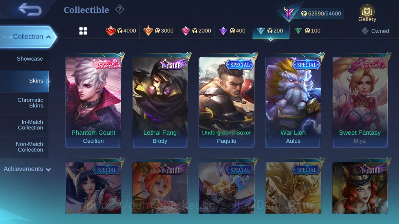 Mobile Legends: Bang Bang Accounts Hero 127 | skin 263 | emblem all max  cc benedetta image 10