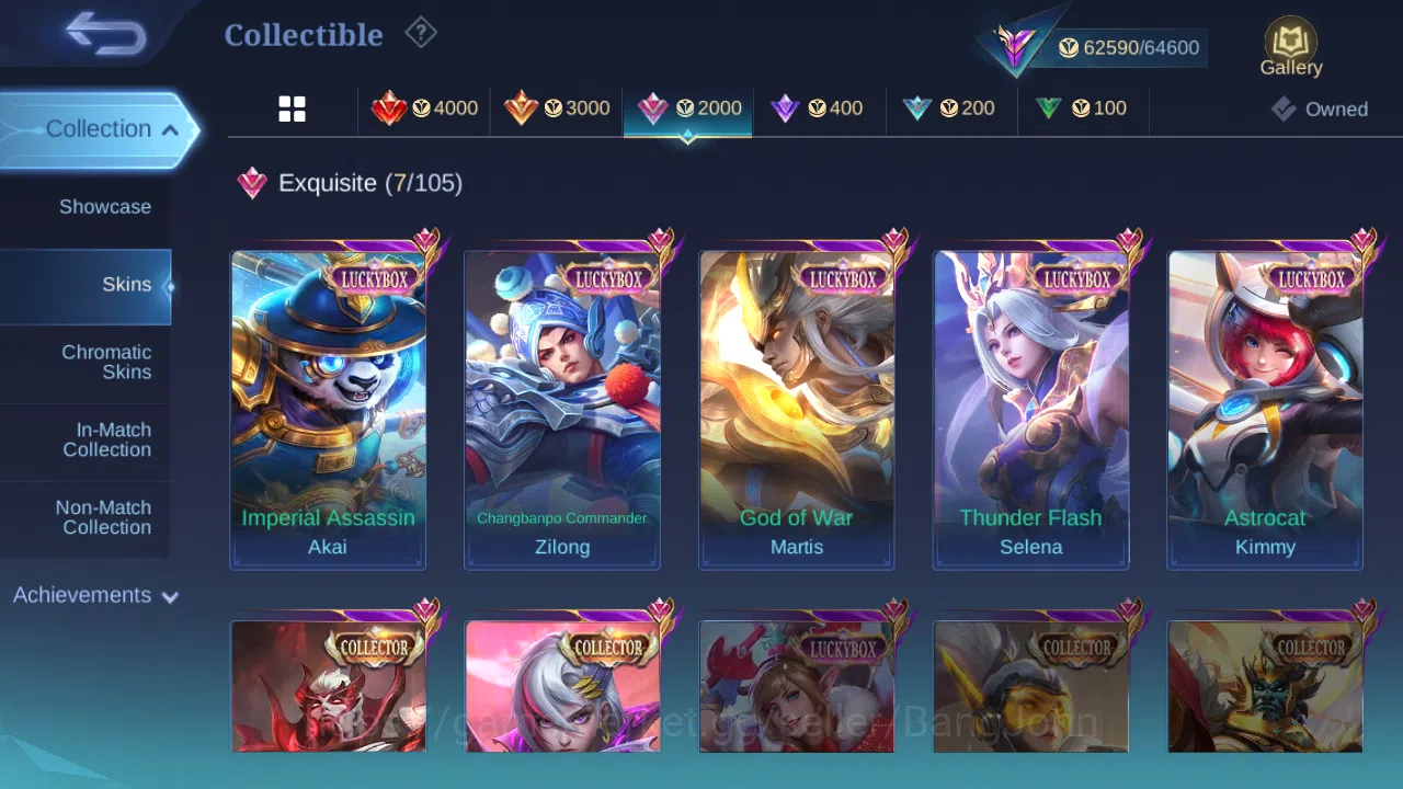 Mobile Legends: Bang Bang Accounts Hero 127 | skin 263 | emblem all max  cc benedetta image 4