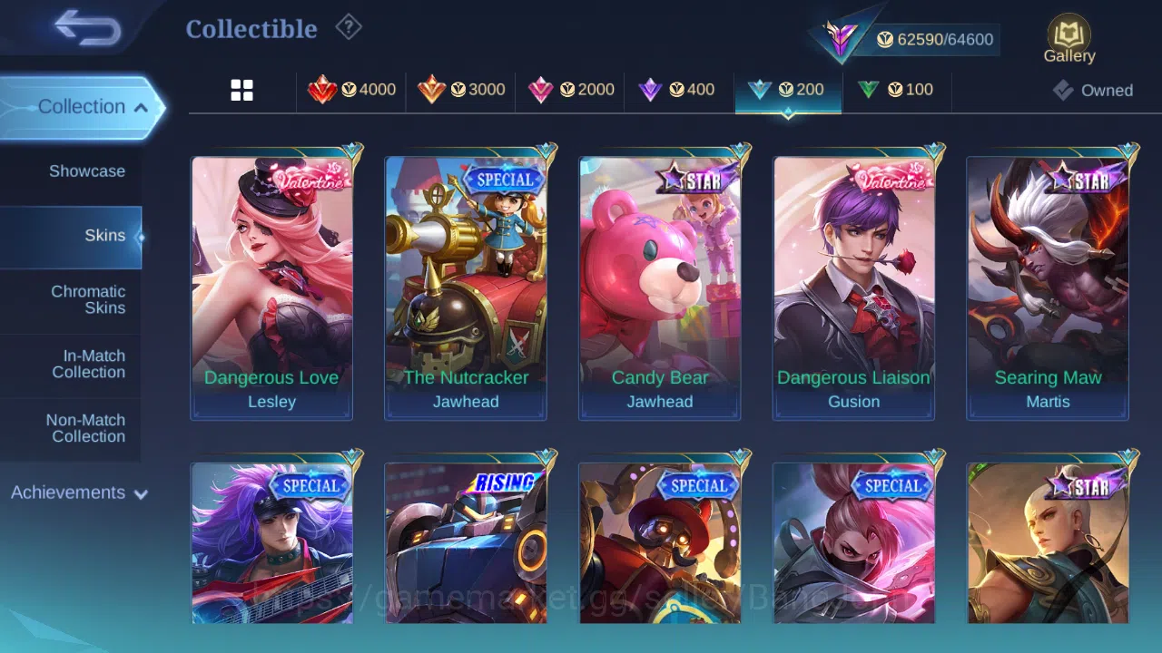 Mobile Legends: Bang Bang Accounts Hero 127 | skin 263 | emblem all max  cc benedetta image 9
