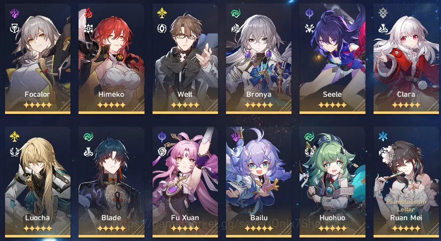 Honkai Star Rail Accounts ASIA | Tl 70 |Female | 22* 5 Char | Silverwolf Lv. image 4