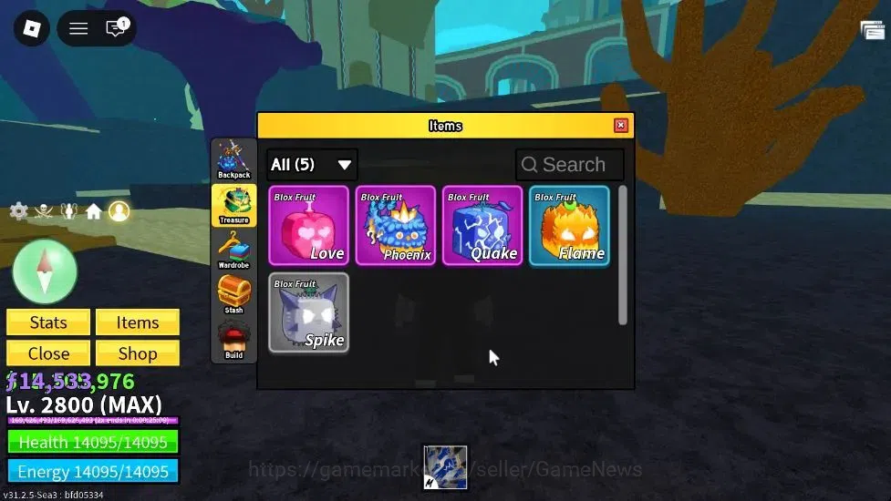 Roblox Accounts Blox Fruit |MAX Lv2800| God Human | 5M Beli 14k Fr image 3
