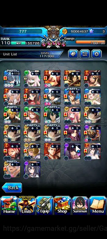 Grand Summoners Accounts Global|Rank 110|27 Ascend+5 TW|[Inumuta,Emiya,S Ch image 4