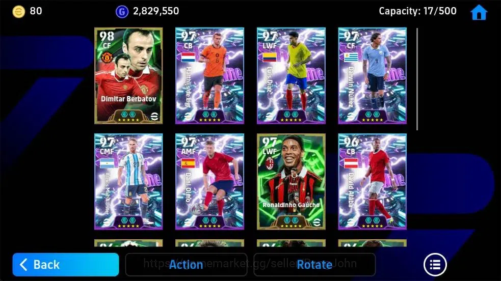 eFootball Accounts Android|PW 3166|Dlmltar Berbatov Epic,Ronaldinho E image 3