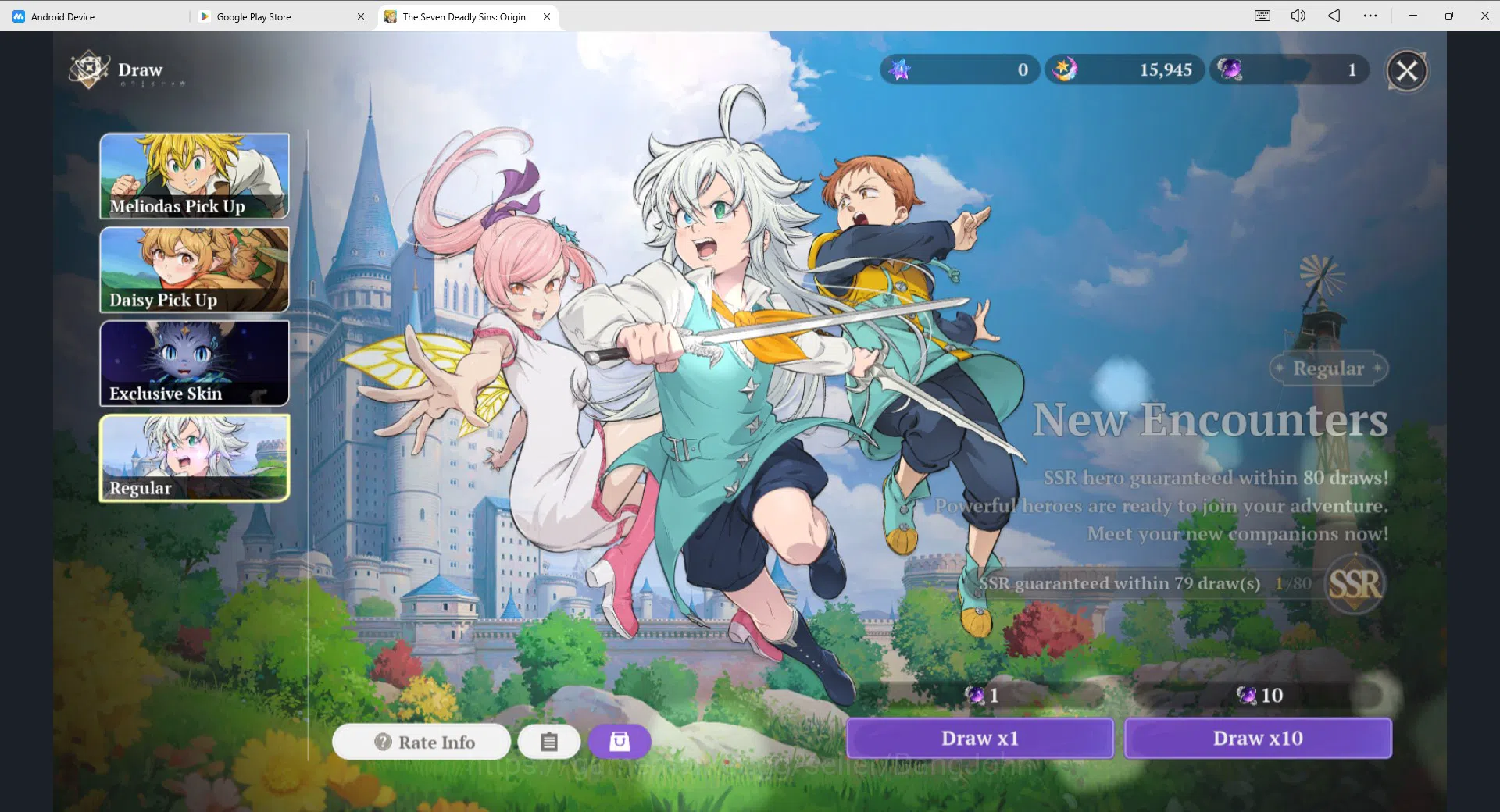 The Seven Deadly Sins: Origin Accounts SEA | Lv30 MidGame | 4 SSR Meliodas P1, King P1, Guila P2, Drake + SSR Selector 11