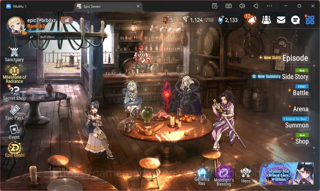 Epic Seven Accounts High-End Global Unverif|18 ML(E Ilynav,LOT Scales,SN Yulha,LR Krau,Straze,DD Ray Etc)|PoH+Bless ON|SS 1