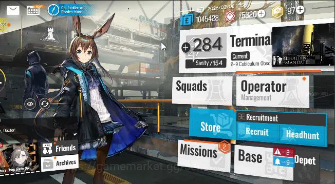 Arknights Accounts Lv 24|55 OP + 1 Skin| Starter | Wis'adel + 75320 O image 1