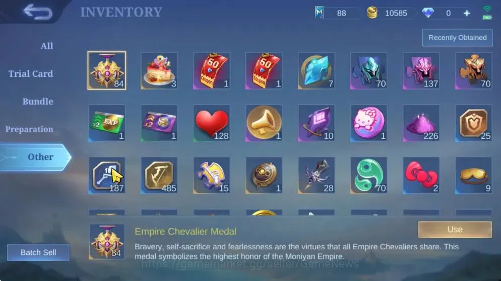 Mobile Legends: Bang Bang Accounts Hero 63|Skin 87|Pace Fanny,Epic[Roger,Valir],Golde image 20