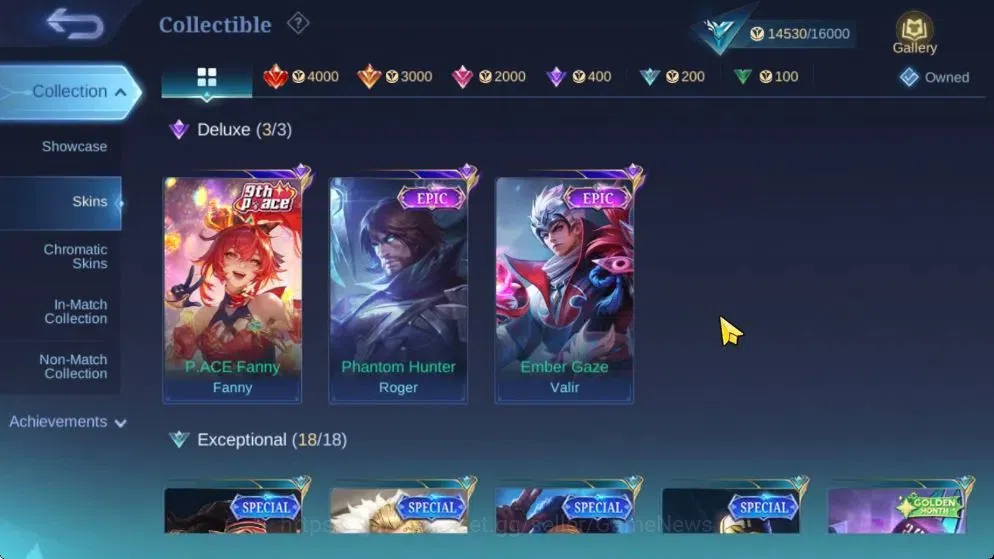 Mobile Legends: Bang Bang Accounts Hero 63|Skin 87|Pace Fanny,Epic[Roger,Valir],Golde image 5