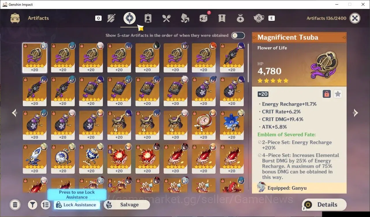 Genshin Impact Accounts ASIA|AR 56|6 Limited+3 (5* Weapon)|Hu Tao C1+Sign, image 6