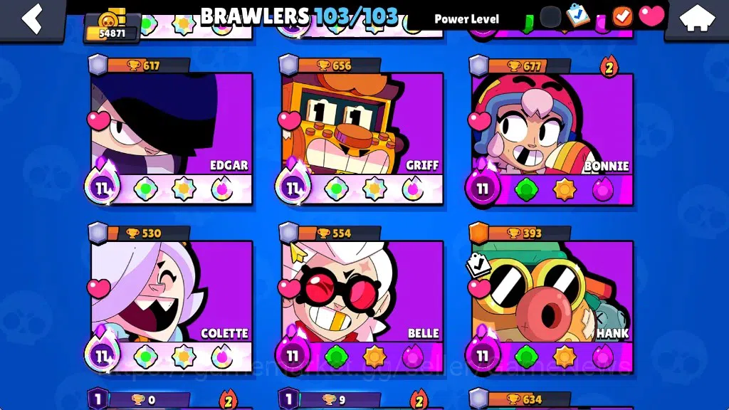 Brawl Stars Accounts 54871 Trophy|46k Bling 57k Coin|103Brawlers 59Max| image 12