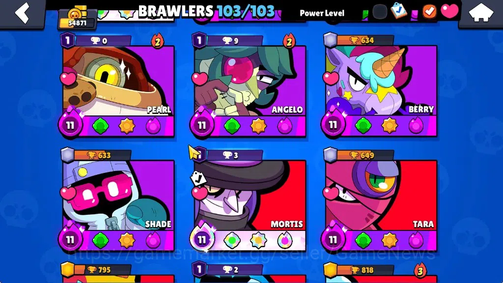Brawl Stars Accounts 54871 Trophy|46k Bling 57k Coin|103Brawlers 59Max| image 13