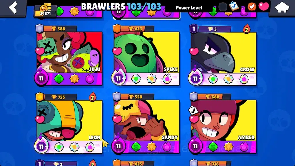 Brawl Stars Accounts 54871 Trophy|46k Bling 57k Coin|103Brawlers 59Max| image 16
