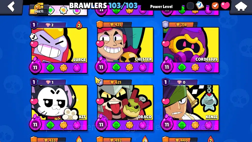 Brawl Stars Accounts 54871 Trophy|46k Bling 57k Coin|103Brawlers 59Max| image 17