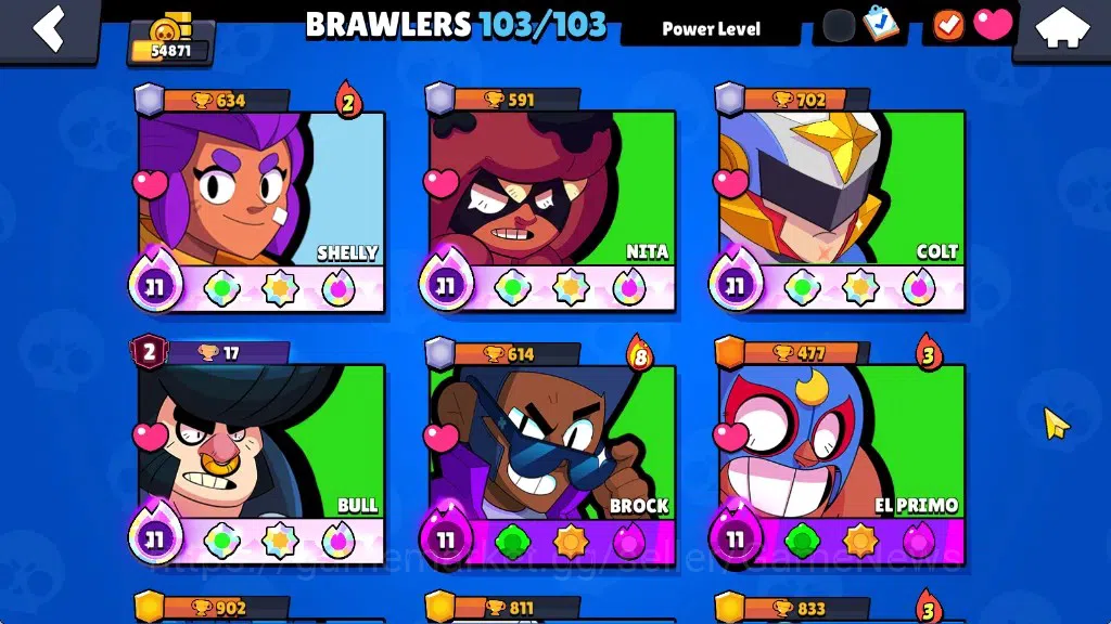 Brawl Stars Accounts 54871 Trophy|46k Bling 57k Coin|103Brawlers 59Max| image 9