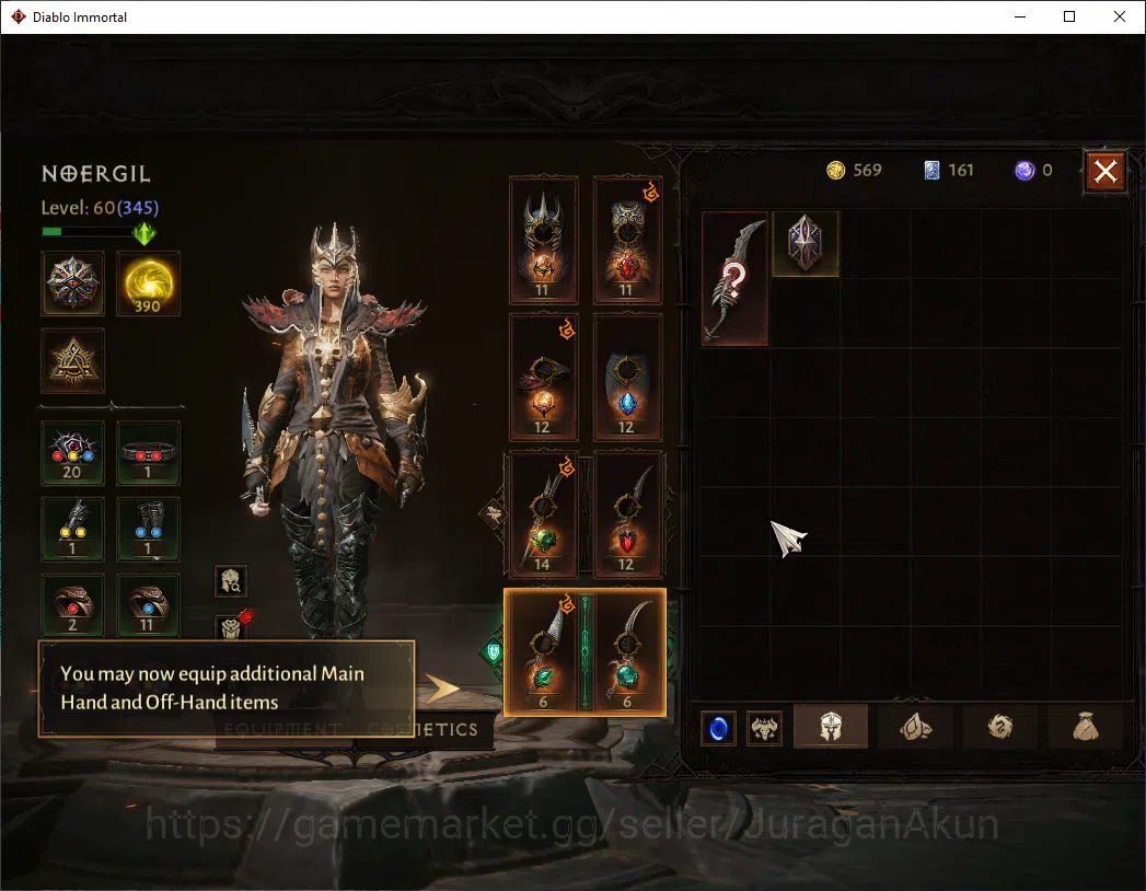 Diablo Immortal Accounts Mid-Tier SEA-Anu |Lv60(345) Demon Hunter |36K CR|Reso 390|Inferno I |Paragon Melidictor |Hell Lv 5