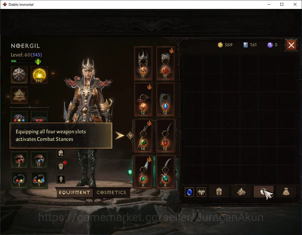 Diablo Immortal Accounts Mid-Tier SEA-Anu |Lv60(345) Demon Hunter |36K CR|Reso 390|Inferno I |Paragon Melidictor |Hell Lv 7