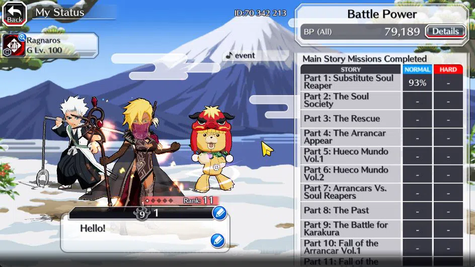 Bleach: Brave Souls Accounts Starter [GLOBAL]6K Orbs+Fresh All Story|Halibel Cacao,Kon New 3
