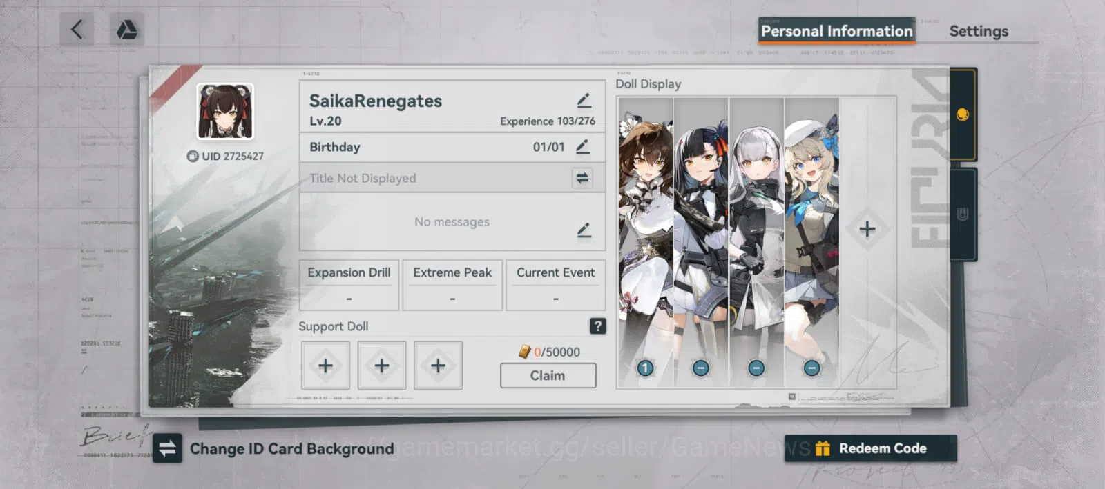 Girls' Frontline Accounts GlobalDarkwinter| Starter Jiangyu(F1),Qiongjiu,Tol image 6