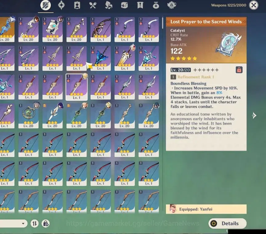 Genshin Impact Accounts Asia |AR 47|3 Limited+2(*5Wep)|Furina+Sign,Raiden, image 4