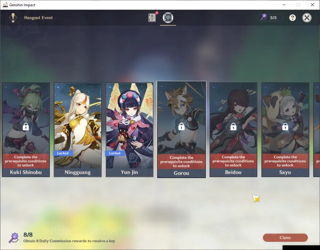 Genshin Impact Accounts Others ASIA|AR 53|6 Limited + 2(*5Weapon)|Mavuika,Zibai,Chasca,Xiao,Wanderer,Nahida|Lost 17