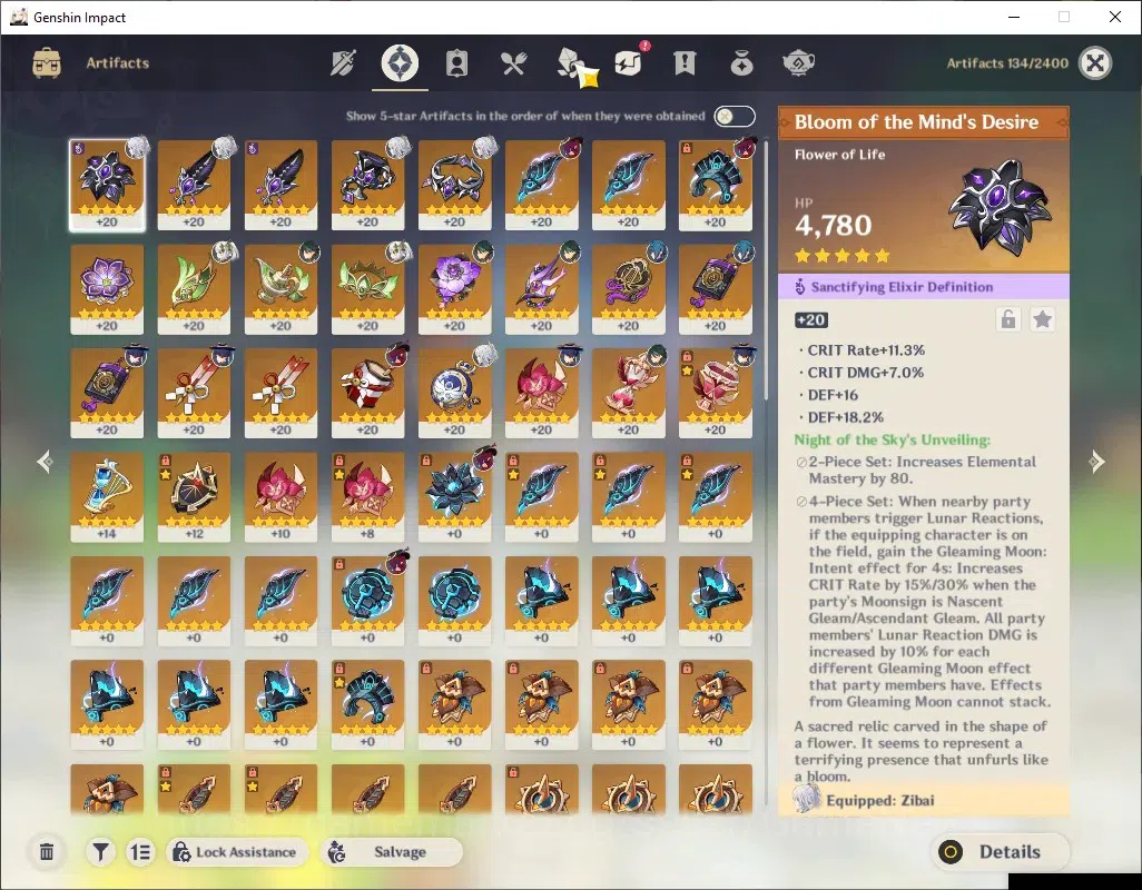 Genshin Impact Accounts Others ASIA|AR 53|6 Limited + 2(*5Weapon)|Mavuika,Zibai,Chasca,Xiao,Wanderer,Nahida|Lost 4