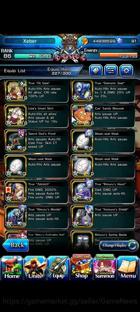 Grand Summoners Accounts Global|Rank 86|1 SP Art|32 Ascend 19 TW(Saitama,S  image 16