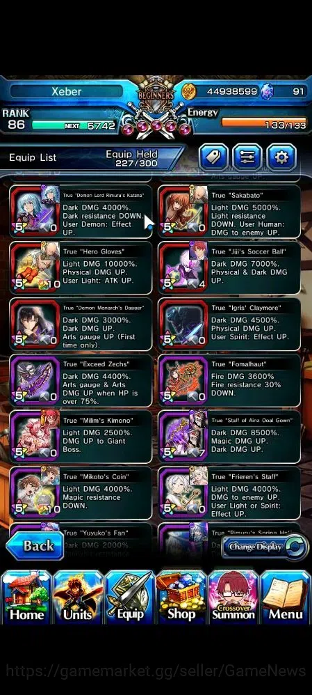 Grand Summoners Accounts Global|Rank 86|1 SP Art|32 Ascend 19 TW(Saitama,S  image 7