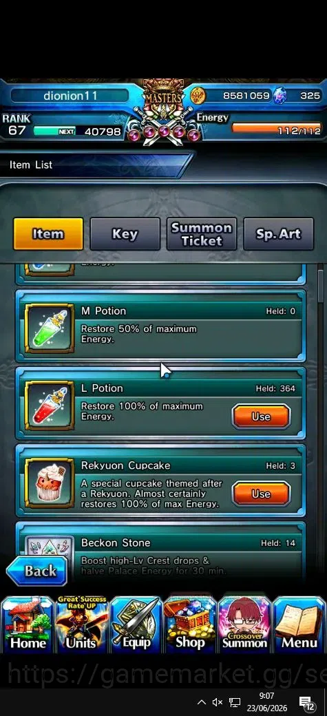 Grand Summoners Accounts Global|Rank 67|325 cc|16 Ascend+5 TW|[DL Rimuru,RR image 6