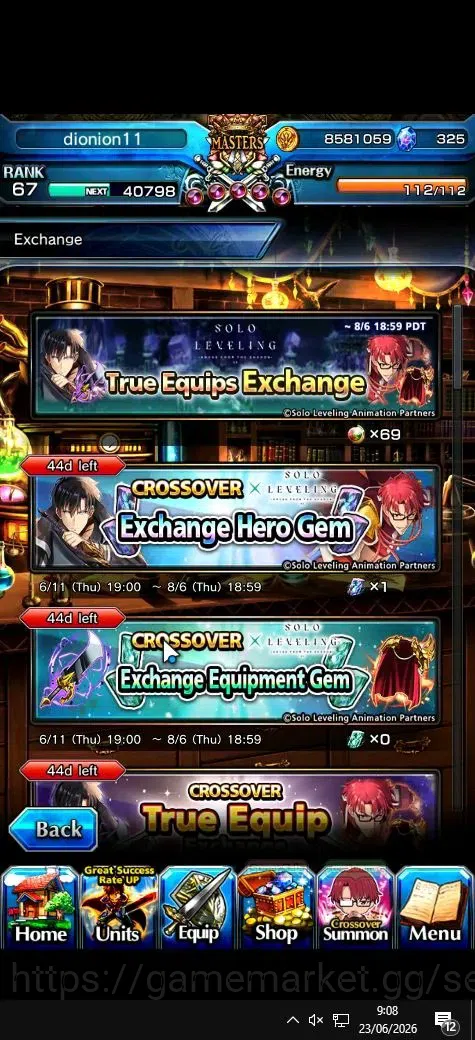 Grand Summoners Accounts Global|Rank 67|325 cc|16 Ascend+5 TW|[DL Rimuru,RR image 8